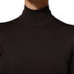 Dolce & Gabbana Brown Turtleneck Long Sleeves Blouse Top