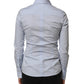 Dolce & Gabbana Blue Collared Long Sleeves Dress Shirt Top