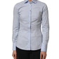 Dolce & Gabbana Blue Collared Long Sleeves Dress Shirt Top