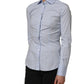 Dolce & Gabbana Blue Collared Long Sleeves Dress Shirt Top