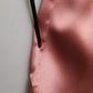 Dolce & Gabbana Pink Satin Silk V-neck Long Sleeves Blouse Top