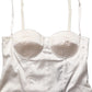 Dolce & Gabbana White Silk Satin Padded Bra Corset Style Top