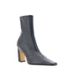 Khaite Black Calf Leather Bos Taurus Ankle Boots