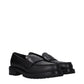 Off-White Black Leather Slip-On Loafers