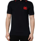 Dolce & Gabbana Black DG Logo Print Short Sleeve Polo T-shirt
