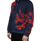 Dolce & Gabbana Blue Cotton Coral Logo Hooded Sweatshirt Sweater