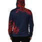 Dolce & Gabbana Blue Cotton Coral Logo Hooded Sweatshirt Sweater