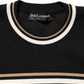 Dolce & Gabbana Black Leopard Wool Crew Neck Men Pullover Sweater