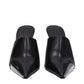 Off-White Black Leather High Heel Pumps