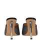 Off-White Black Satin Stiletto Heel Sandals