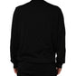 Dolce & Gabbana Black Graphic Logo Crew Neck Wool Pullover Sweater