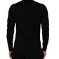 Dolce & Gabbana Black embroidered Logo Crew Neck Pullover Sweater