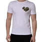 Dolce & Gabbana White Heart Shaped Camouflage Patch Men T-shirt