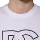 Dolce & Gabbana White DG Logo Print Short Sleeves Men T-shirt