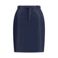Gucci Blue Silk Skirt