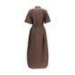 Brunello Cucinelli Brown Cotton Casual Dress