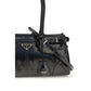 Prada Black Calf Leather Bos Taurus Handbag