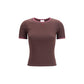 Courrèges Brown Cotton T-Shirt