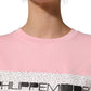 Philippe Model Pink Cotton Logo Long Sleeves Pullover Sweater