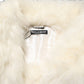 Dolce & Gabbana White Faux Fur Long Sleeves Coat Jacket