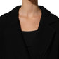 Dolce & Gabbana Black Double Breasted Men Trench Coat Jacket