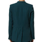 CO|TE Dark Green Beige Polyester Overcoat Women Blazer Jacket