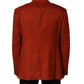 Dolce & Gabbana Red Cashmere Single Breasted Blazer Jacket