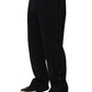 Dolce & Gabbana Black Drawstring Viscose Jogger Men Sweatpants Pants