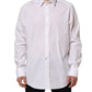 Dolce & Gabbana White Cotton Long Sleeves Men Dress Shirt