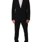 Dolce & Gabbana Black Wool Slim Fit Formal Men 2 Piece Suit
