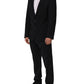 Dolce & Gabbana Black Wool Slim Fit Formal Men 2 Piece Suit