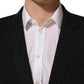 Dolce & Gabbana Black Wool Slim Fit Formal Men 2 Piece Suit