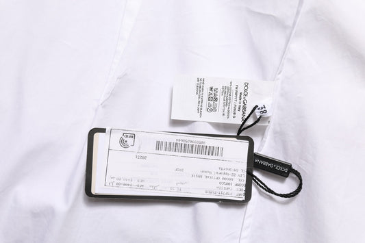 Dolce & Gabbana White Collared Long Sleeves Dress Shirt Top