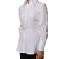 Dolce & Gabbana White Collared Long Sleeves Dress Shirt Top
