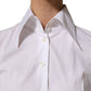 Dolce & Gabbana White Collared Long Sleeves Dress Shirt Top