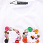 Dolce & Gabbana White DG Logo Embellished Round Neck T-shirt