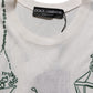 Dolce & Gabbana White Silk Knit Garden Fountain Print Tank Top