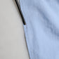L'Autre Chose Light Blue Cotton Off Shoulder Long Sleeves Top
