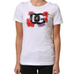 Dolce & Gabbana White Floral Logo Cotton Round Neck T-shirt