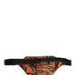 Dolce & Gabbana Brown Tiger Print Nylon Fanny Waist Pack Borse Men Bag