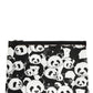 Dolce & Gabbana Black White Panda Print Nylon Clutch Men Pouch Borse Bag