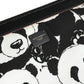 Dolce & Gabbana Black White Panda Print Nylon Clutch Men Pouch Borse Bag