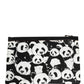 Dolce & Gabbana Black White Panda Print Nylon Clutch Men Pouch Borse Bag