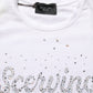 Scervino Street White Crew Neck Short Sleeves Embellished T-shirt