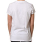 Scervino Street White Crew Neck Short Sleeves Embellished T-shirt