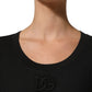Dolce & Gabbana Black DG Logo Cotton Round Neck Tee T-shirt