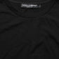 Dolce & Gabbana Black Wool Crew Neck Short Sleeves Men T-shirt