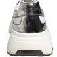 Dolce & Gabbana White Silver Daymaster Low Top Men Sneakers Shoes