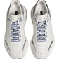 Dolce & Gabbana White Silver Daymaster Low Top Men Sneakers Shoes