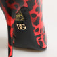 Dolce & Gabbana Red Leopard Cardinale Ankle Boots Shoes